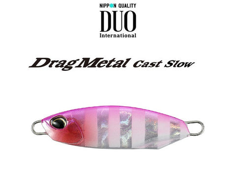 DUO Drag Metal Cast Slow Jig 15g PDA0171 -  Pink Zebra Glow - Tackle Online Australia
