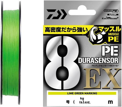 DAIWA UVF PE Braid Dura Sensor x8 EX+Si3 [Lime Green marking] 200m, [fishing tackle], [fishing lures] - Tackle Online Australia 