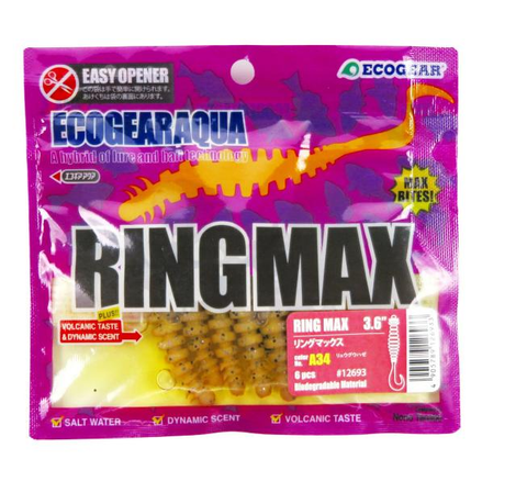 ECOGEAR Ring Max Aqua 3.6" Soft Plastic Baits - A34