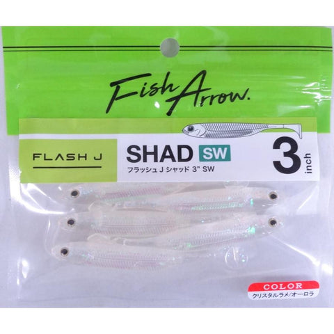 FISH ARROW Flash J Shad 3" Aji Soft Plastic - Crystal Glitter Tackle Online Australia