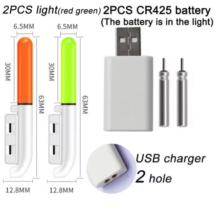 TOA Night Fishing Re-Chargable LED Fishing Light 2 Pack