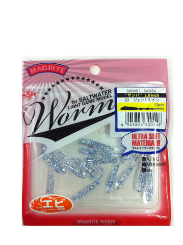 HARIMITSU MAGBITE Samba 2" soft plastic Aji lure - Blue Sparkle Tackle Online Australia