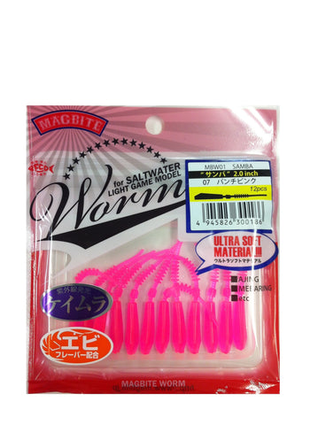 HARIMITSU MAGBITE Samba 2" soft plastic Aji lure - Punch Pink Aji fishing tackle online australia