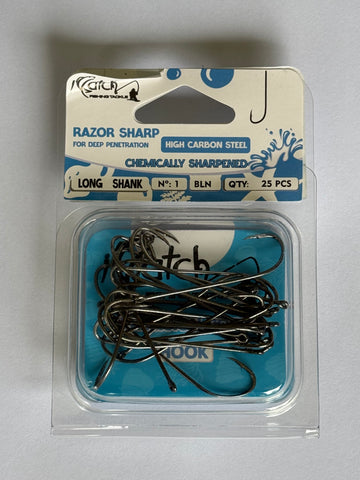 ICATCH Long Shank Fishing Hooks - 25 Hooks Tackle Online Australia