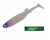 RUDIE'S Grouper Eating Fish 4" Soft Plastics Pearl Glow