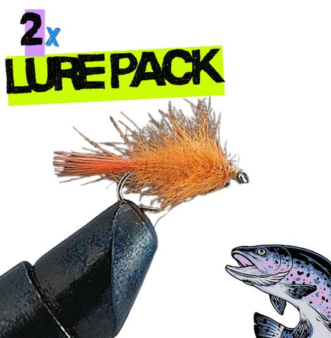VALLEYHILL Complete Nymph Fishing Fly Lures - Orange Nymph Tackle Online Australia