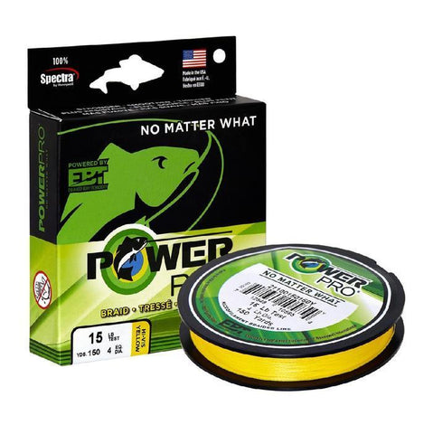 SHIMANO PowerPro Braid Line 150 Yards - Hi-Vis Yellow 8lb, [fishing tackle], [fishing lures] - Tackle Online Australia 