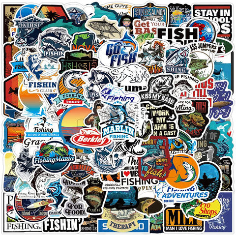 1x Assorted Fishing Sticker ( $1 CLEARANCE SALE ), [fishing tackle], [fishing lures] - Tackle Online Australia 