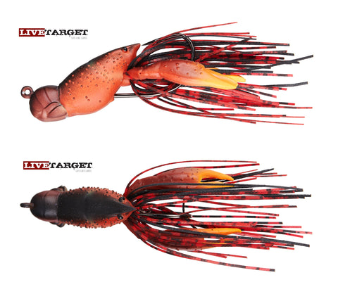 LIVETARGET Hollow Body Crawfish Soft Plastic - RED
